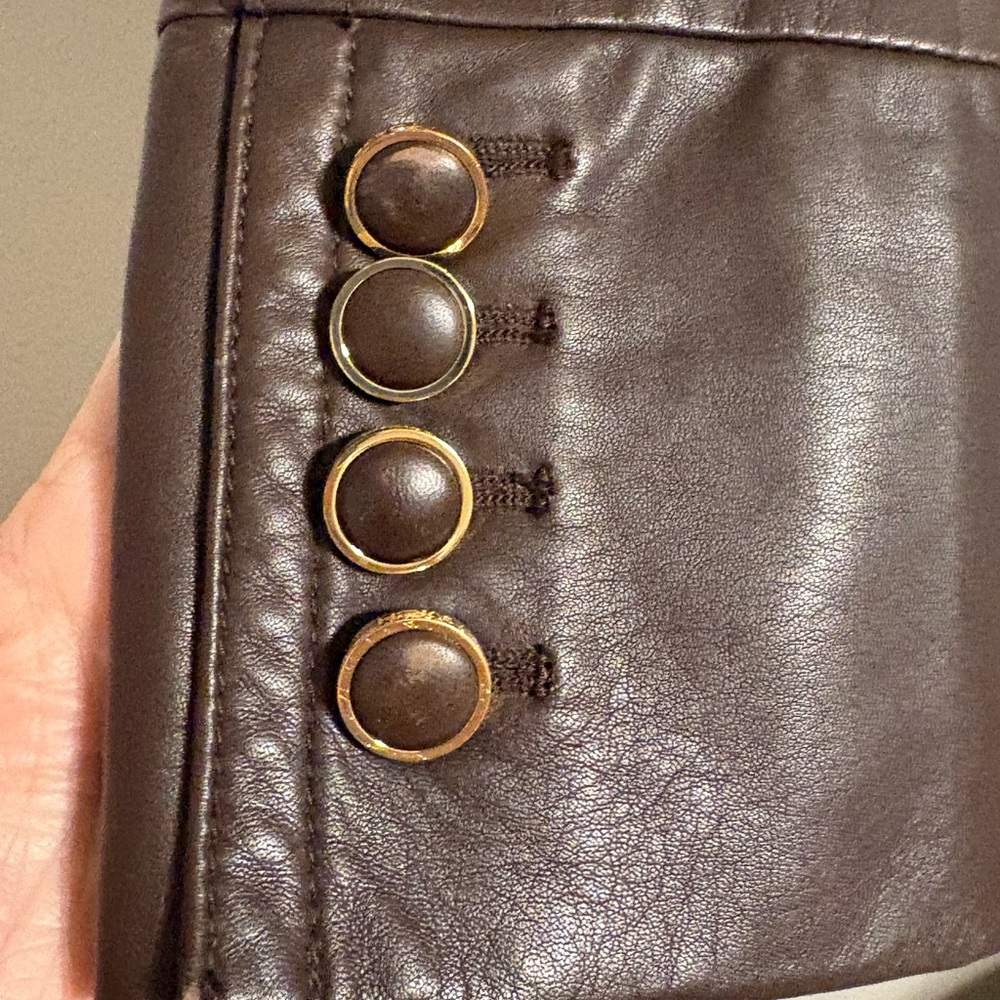 Tory Burch Dark Brown Leather Jacket - Picture 5 of 11